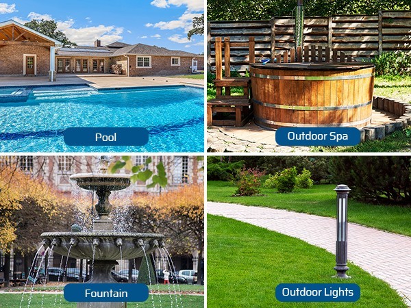 Outdoor 240V Timer Switch 40A Mechanical 24 Hour for Pool Pump Water Heater