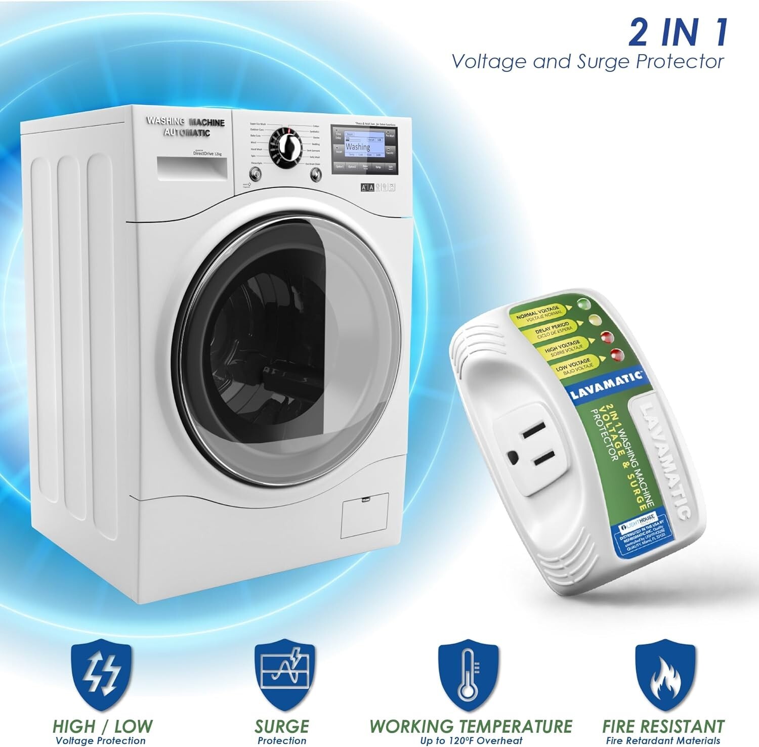 Lavamatic WS-10521 Electronic Surge Protector for Washing Machine