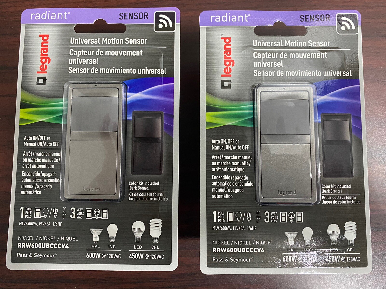(Lot of 2) RRW600UBCCCV4 Legrand Motion Sensor Light Switch Pass & Seymour