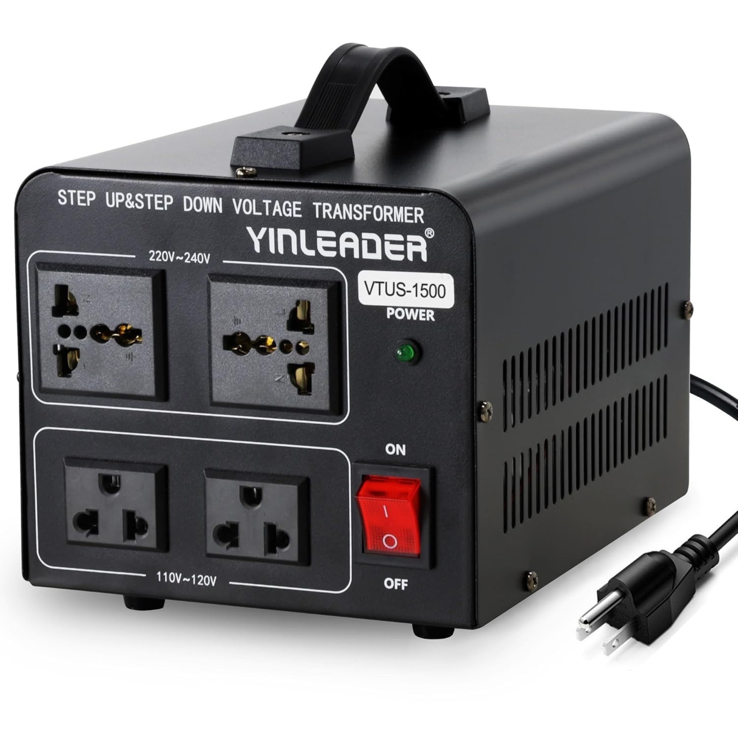 1500W Power Converter 110V/220V w/ Dual Circuit Breaker