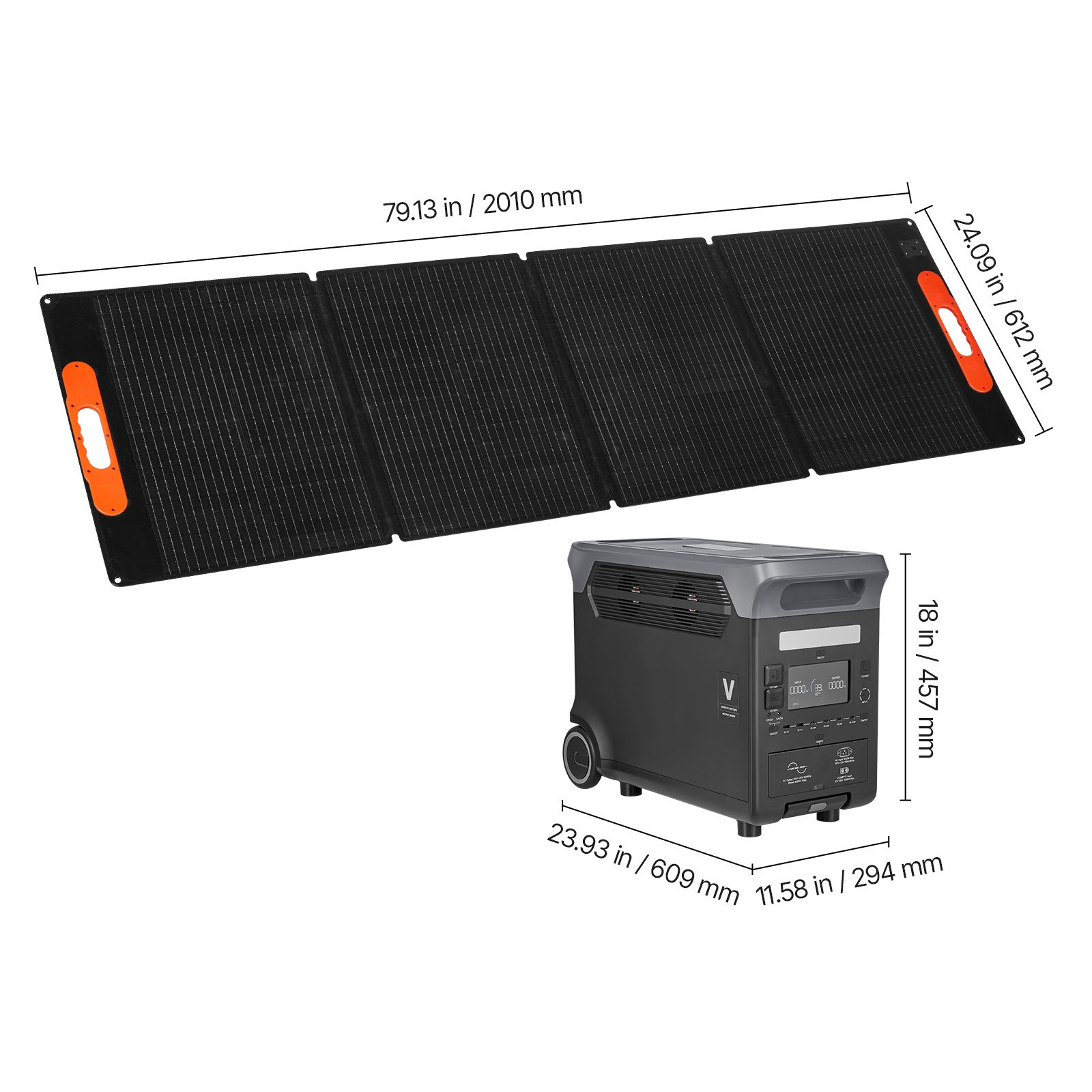 Uimoso Portable Power Station 3000W 3072Wh with Solar Panels