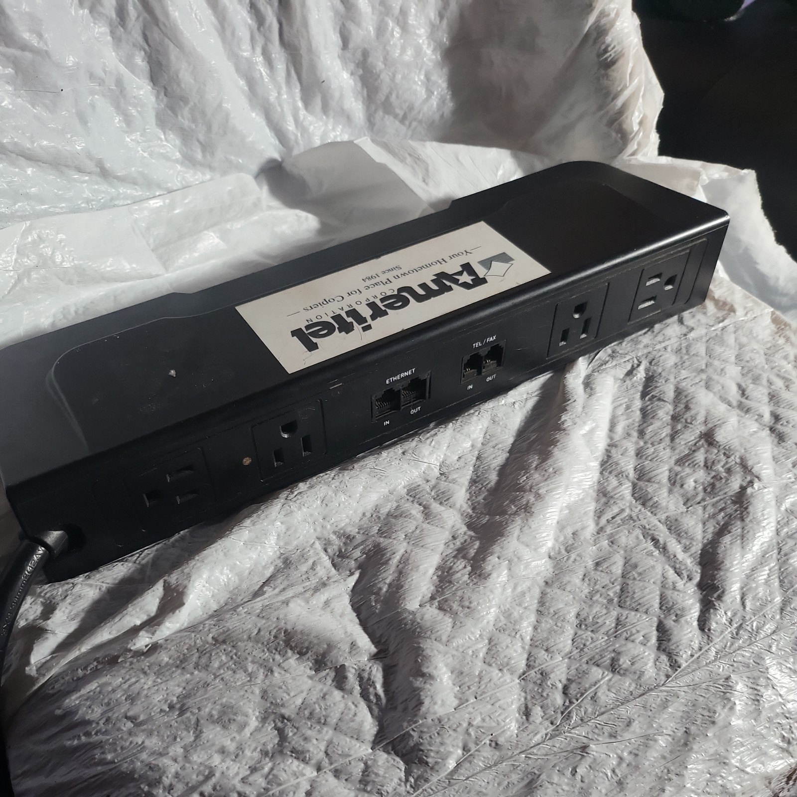 4-Outlet Surge Protector MXPower 120V 15A 1Gb ethernet 60Hz 1800W MS001A Used
