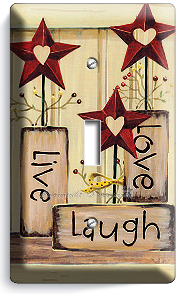 LIVE LAUGH LOVE LIGHT SWITCH WALL PLATE OUTLET KITCHEN DECOR LIVING ROOM BEDROOM