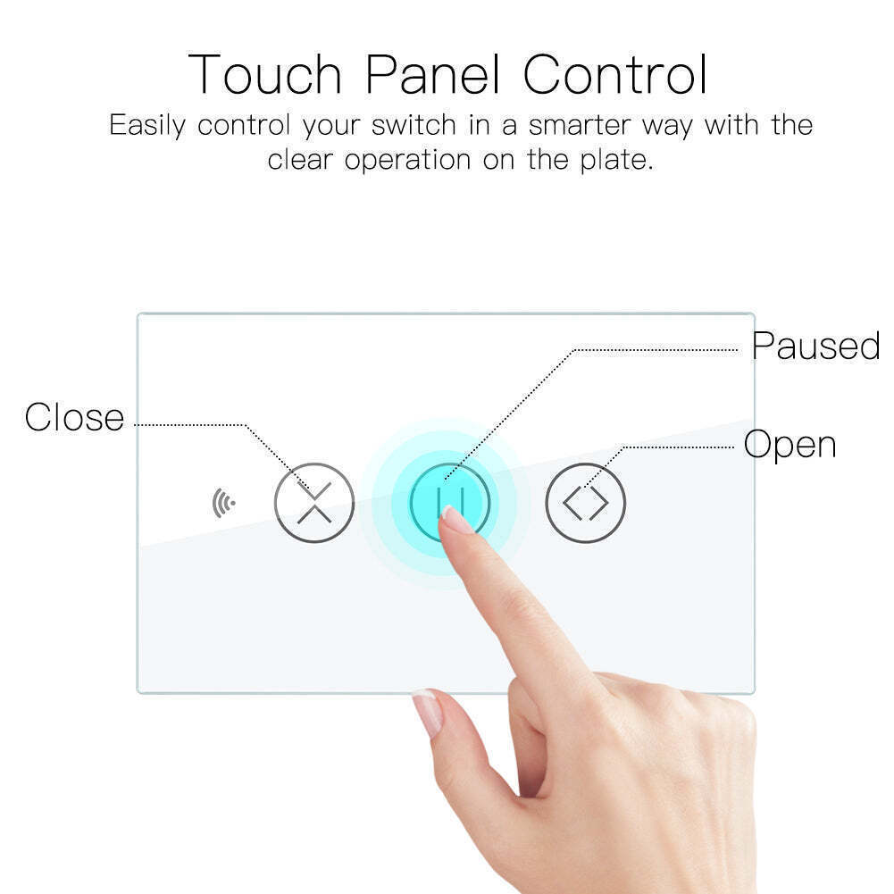 MOES WiFi RF Smart Curtain Switch Roller Blinds Shutter Timer Alexa Google APP