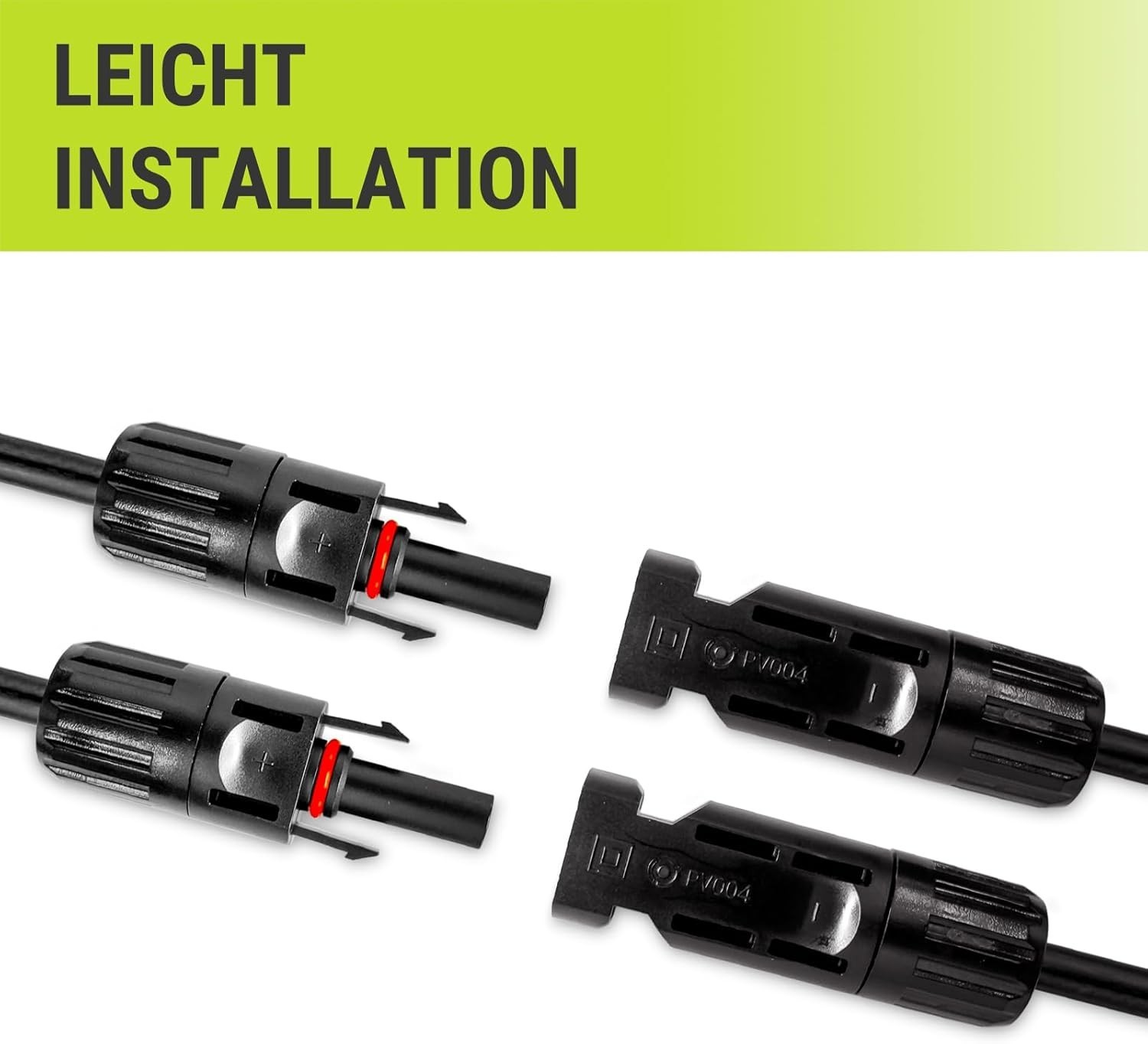 Solar Y Cable Connector 2 to 1 Adaptor Kit MC4 Plug Play