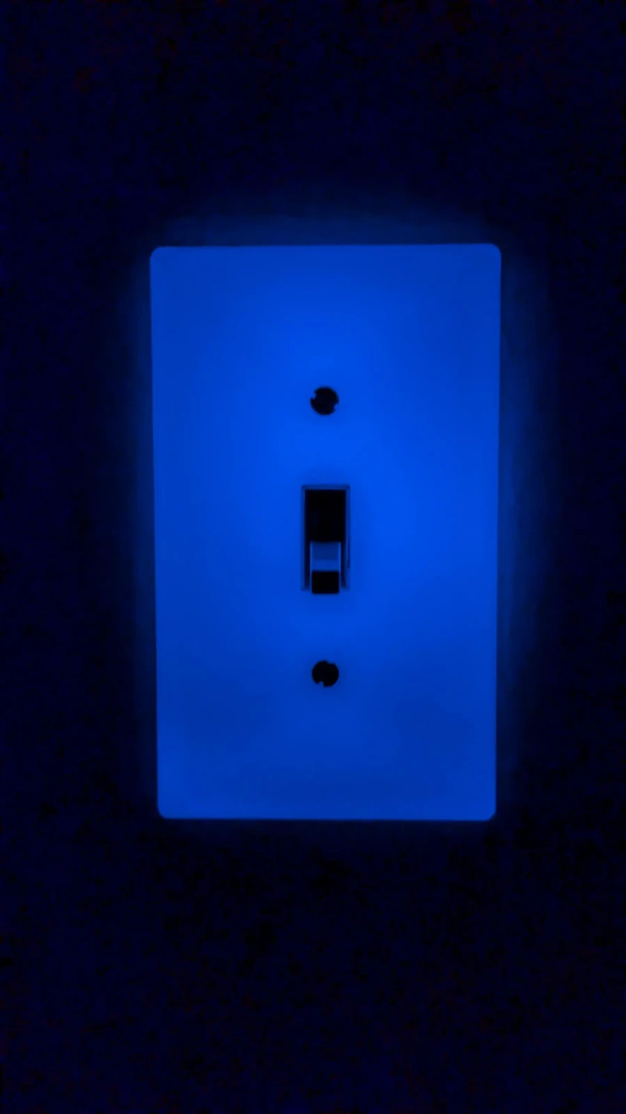 Glow In Dark Blue Light Switch Cover