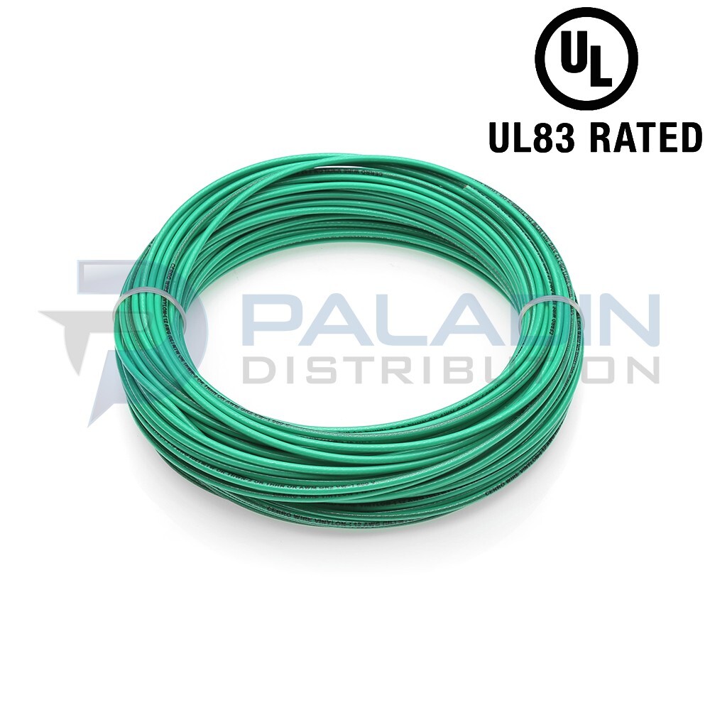 #10 AWG Gauge 600V THHN Stranded Copper Wire UL Listed – Green 50FT