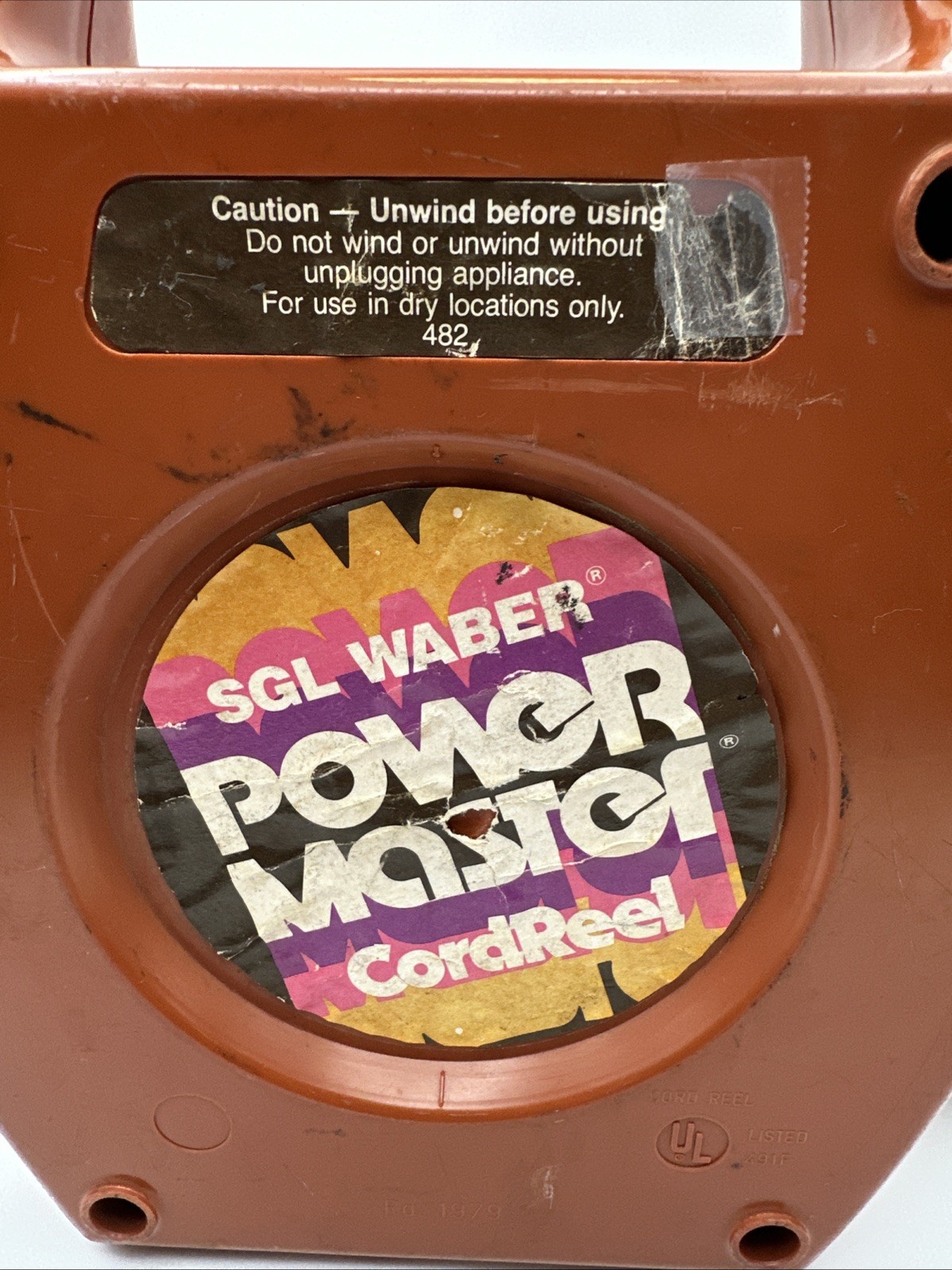 RARE* SGL Waber Power Master Cord Reel 25 Ft. 10 Amps 125 Volts 1250 Watt PM-252