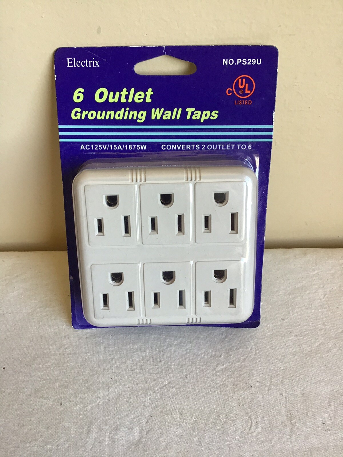 Brand New Electrix Uninex 6 Outlet Grounding Wall Taps No.PS29U Indoor Use Only
