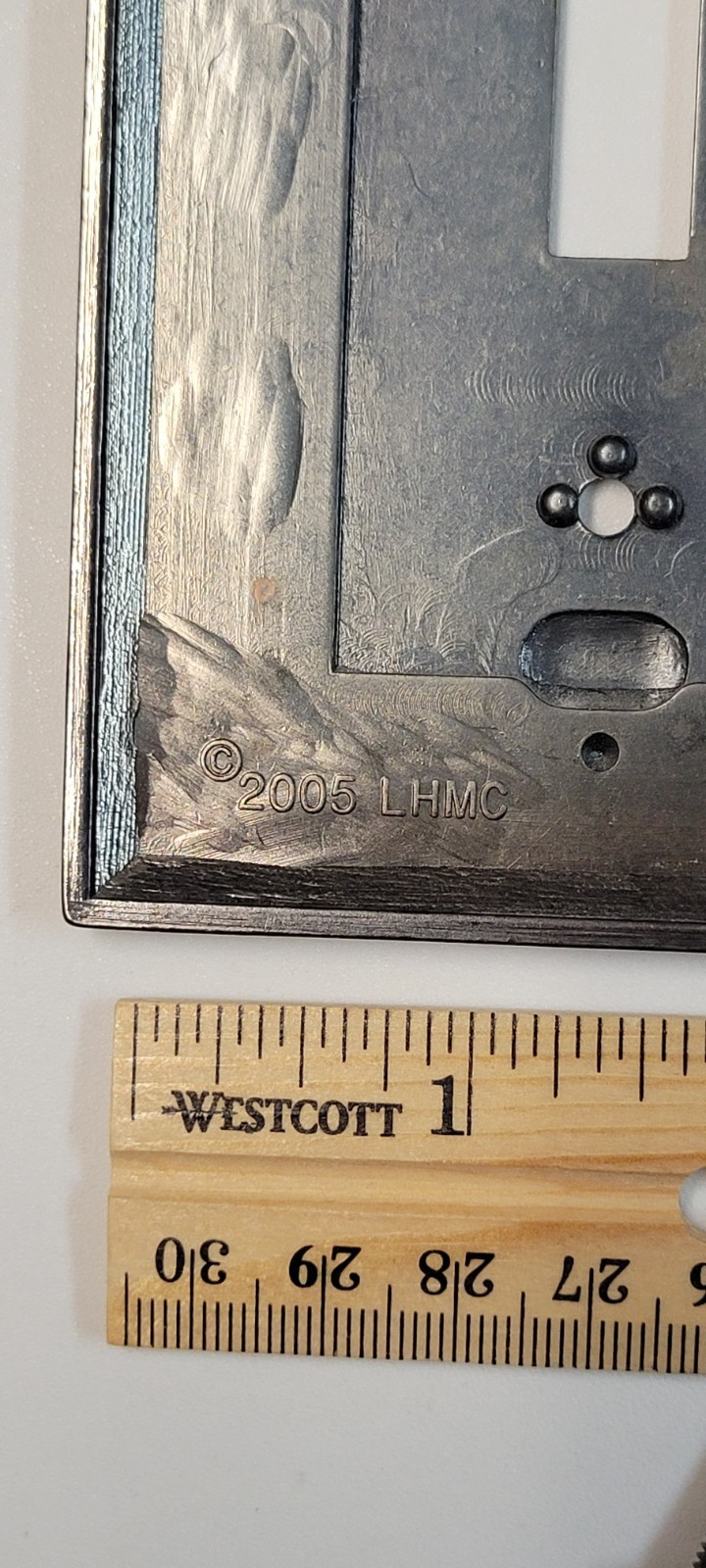 6 LHMC Outlet Switch Antique Brass Metal Covers Wall Plates Greek Key 2005 Lot