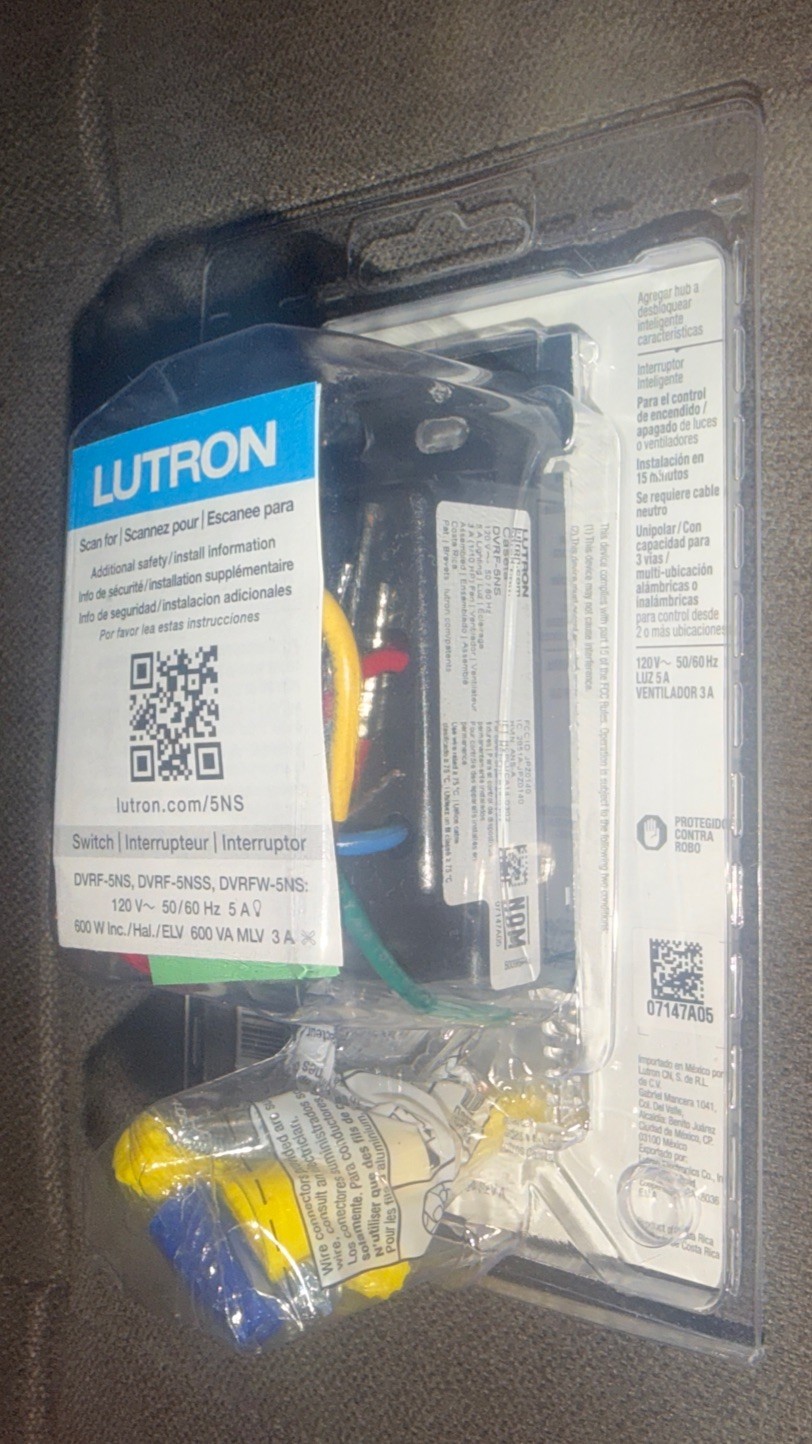 Lutron💡Caseta Smart Lighting Claro White Rocker Light Switch DVRF-5NS-WH-R