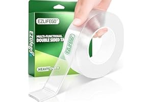EZlifego Double Sided Tape Heavy Duty, Nano Double Sided Adhesive Tape, Clear Mo