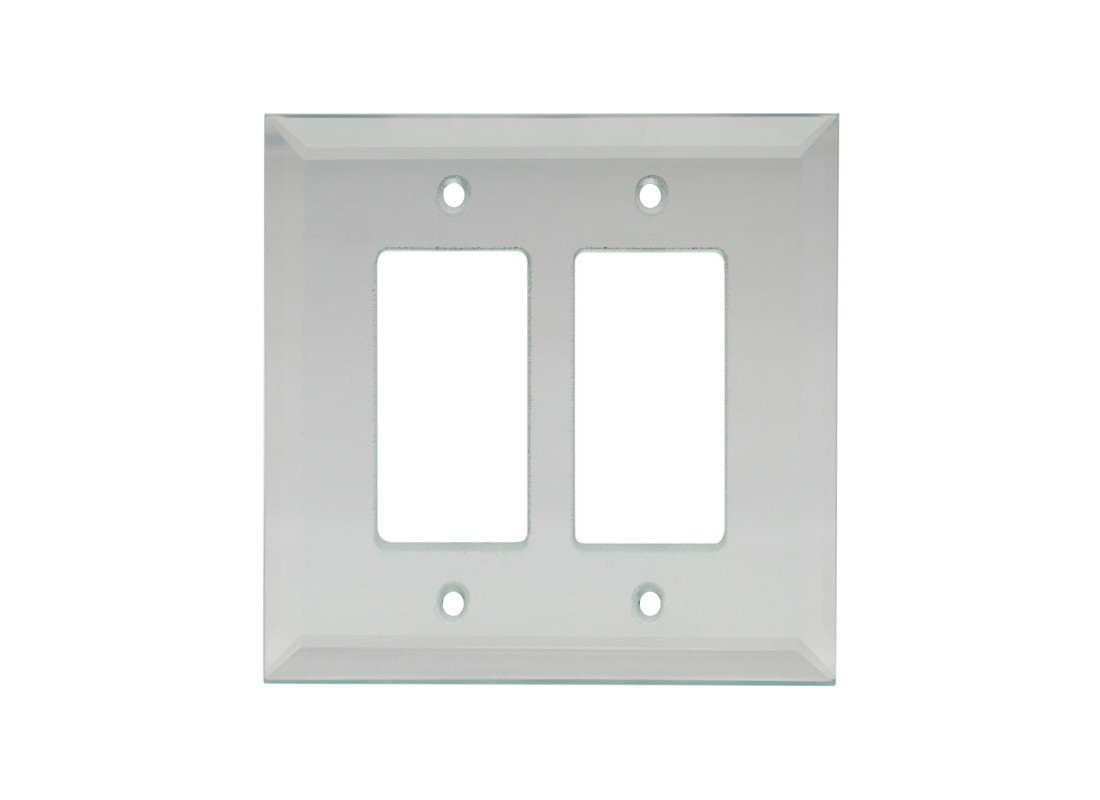 FHC MP13C Clear Double Decorator/Rocker Glass Mirror Plate