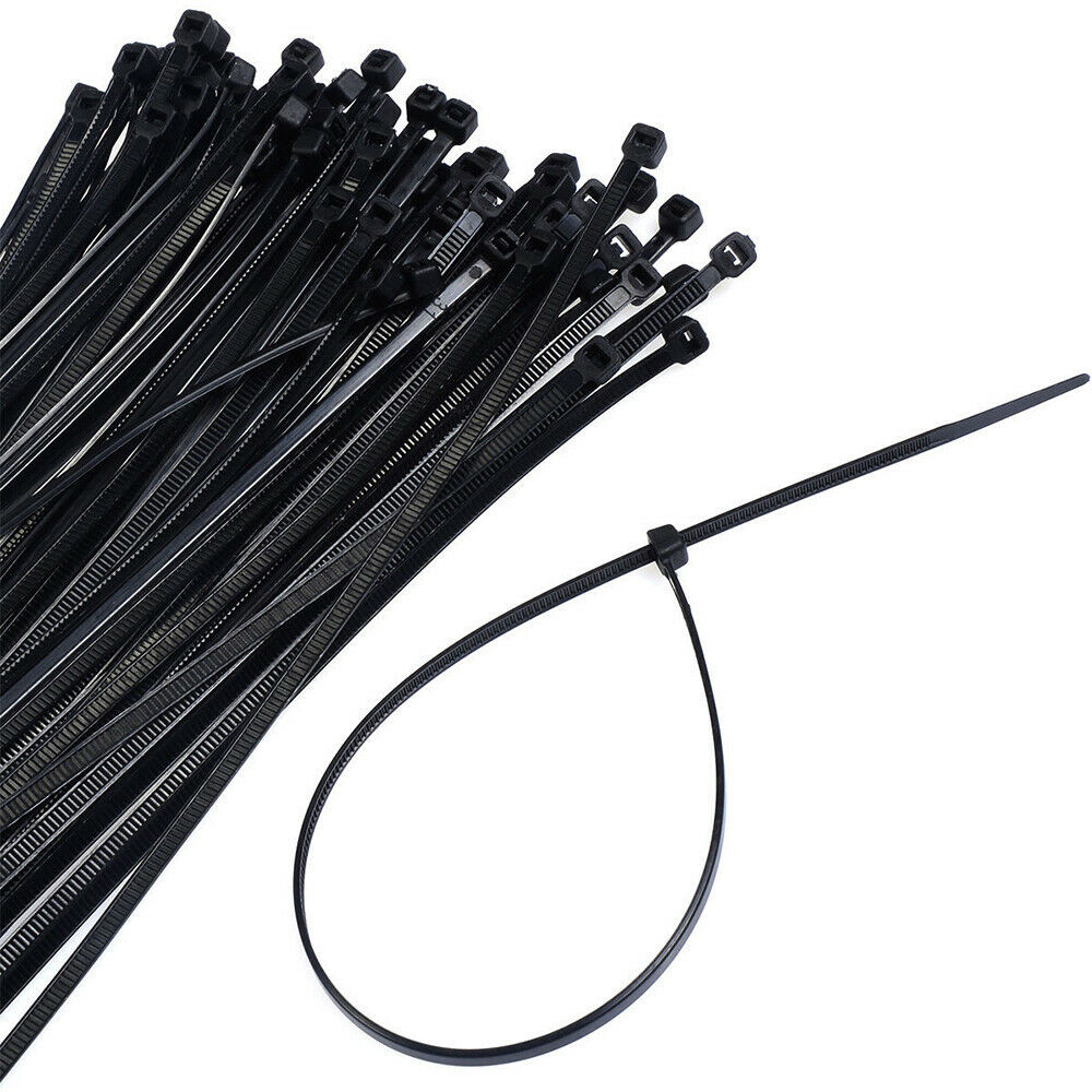100-1000pcs Heavy Duty 8″ 12″ 15″ 18″ Nylon Plastic Cable Wire Zip Ties Wrap US