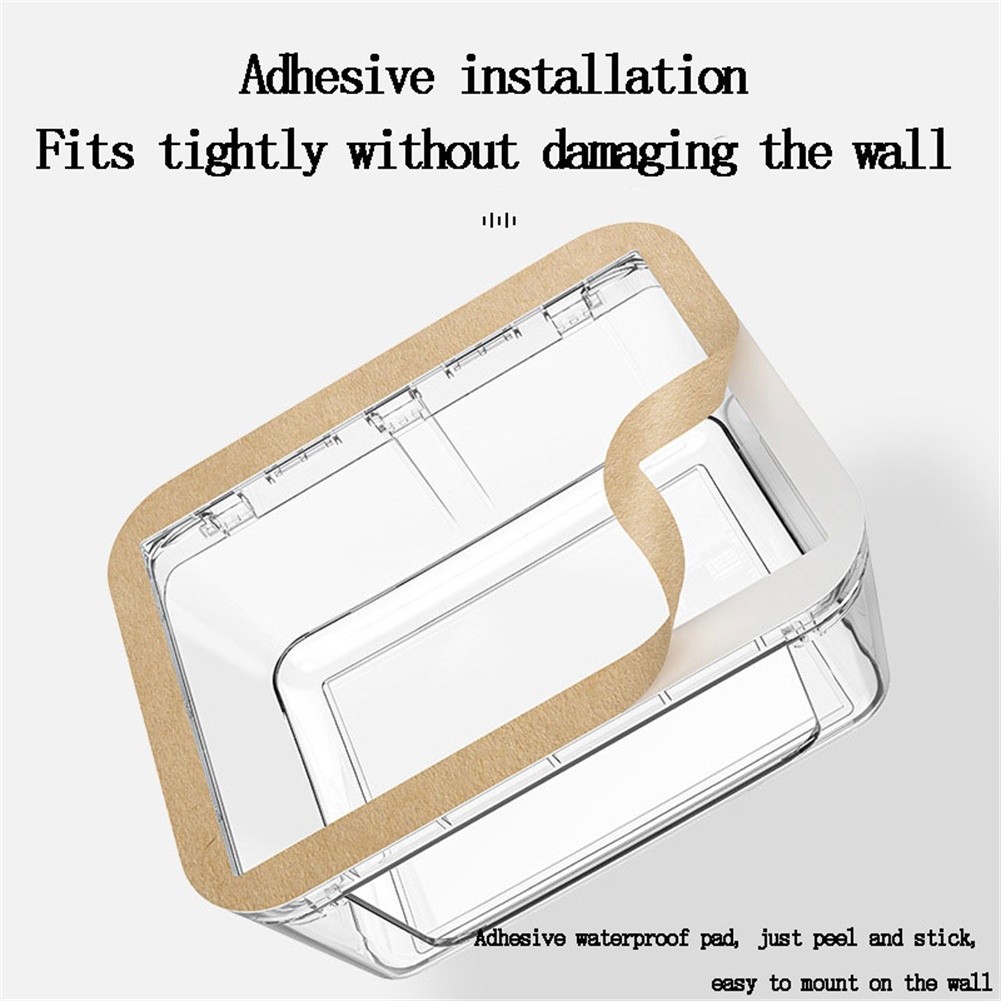 118 Waterproof Cover Peel-and-stick Mount Sealed Splash/dust Protection