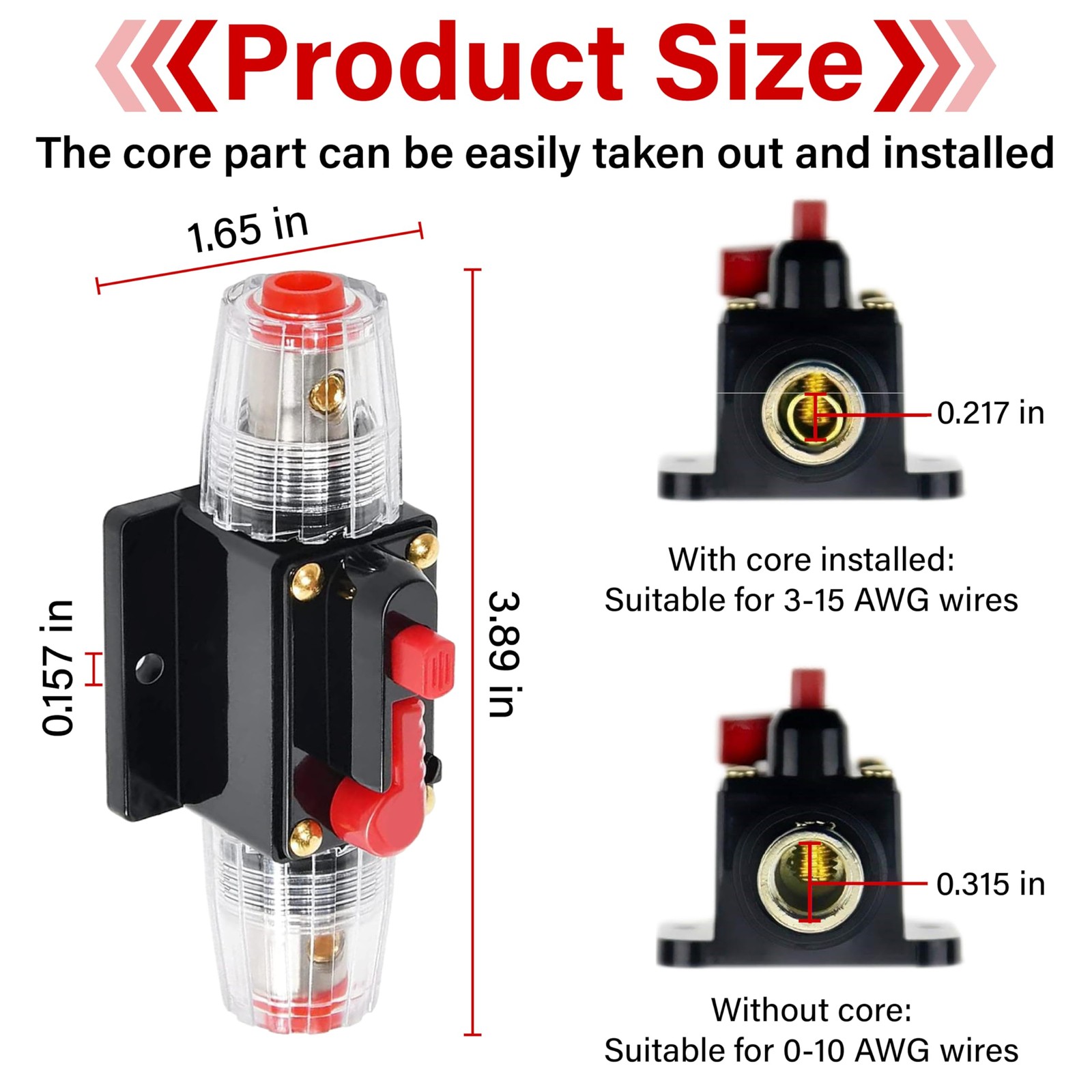 BFXM 30 Amp Breaker, 12V-48V DC Manual Reset Inline Fuse, Circuit Breaker…