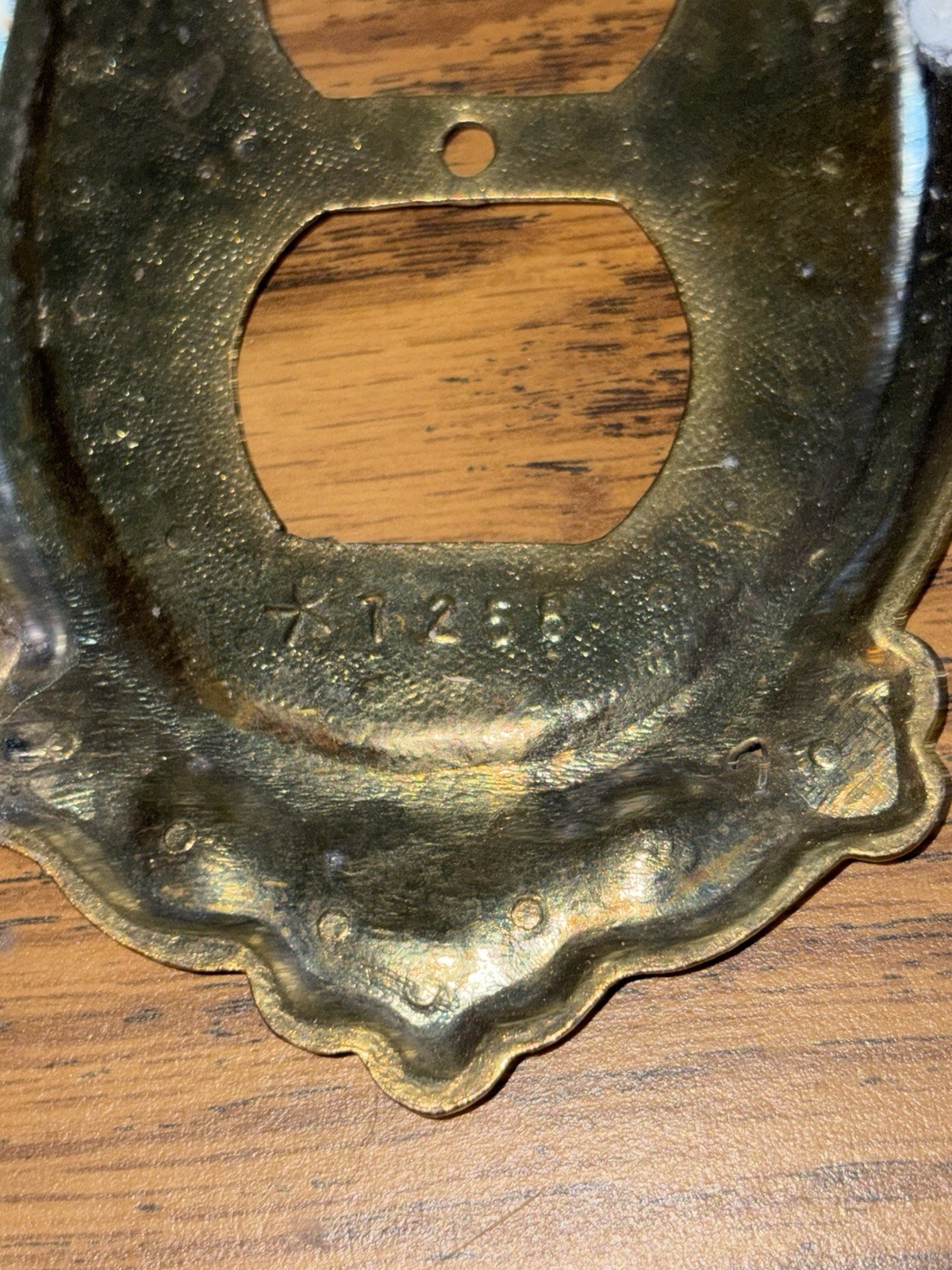 Vintage Gold Tone Federal Eagle Match Pair Wall Plug Covers PN – 7258