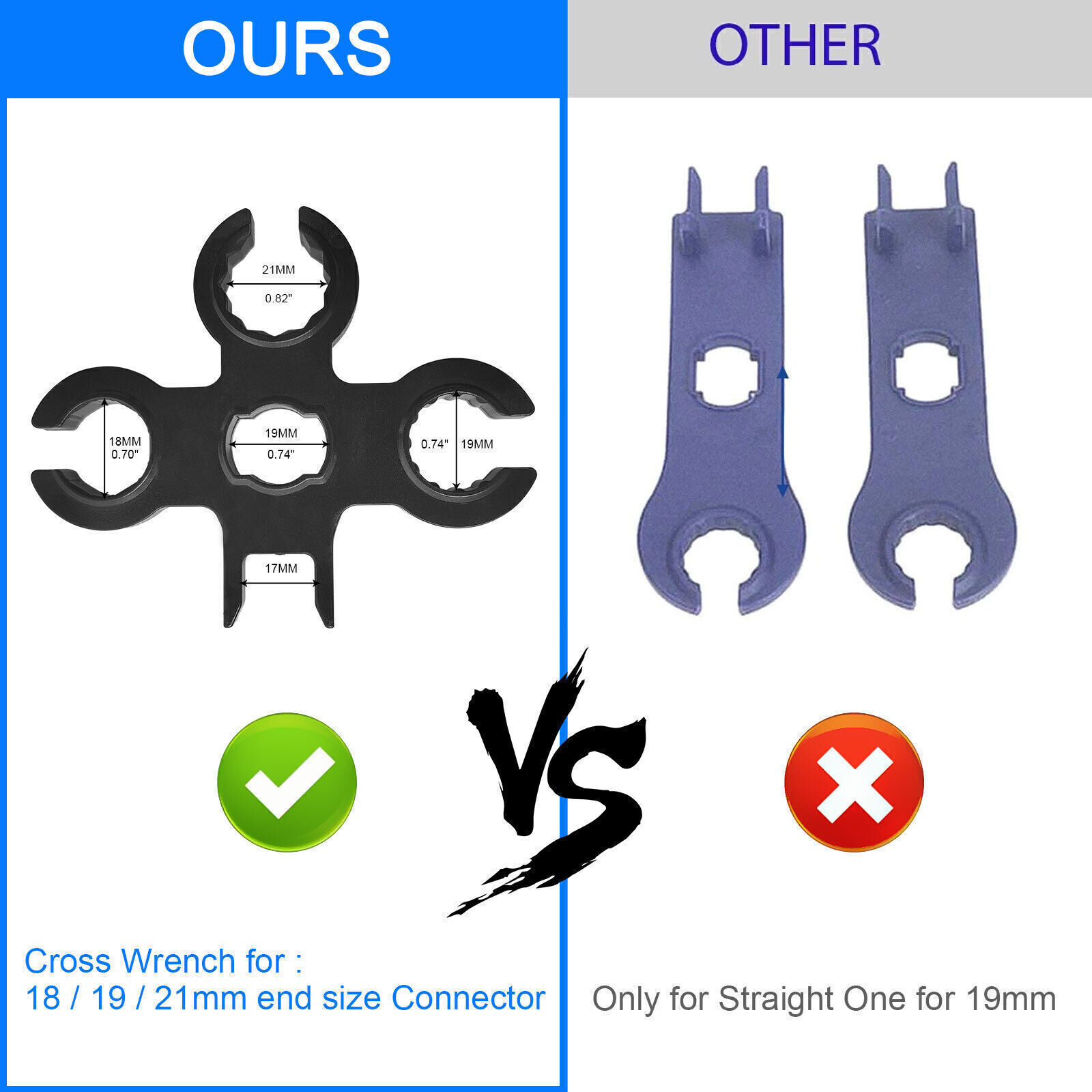 Waterproof Solar Connectors with Spanner Solar Panel Cable Connectors 5-20 Pairs