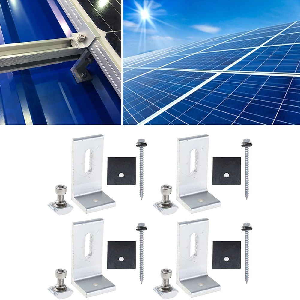 L Foot Solar Mount, Aluminum Alloy Photovoltaic Panel Mounting Bracket New