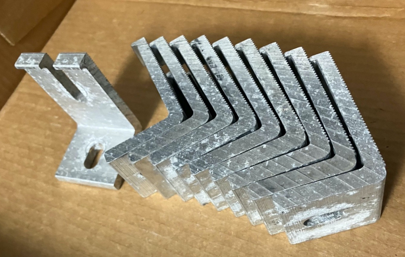 L Foot Aluminum Alloy Brackets for Solar Panel Roof Mount Systems Set 10