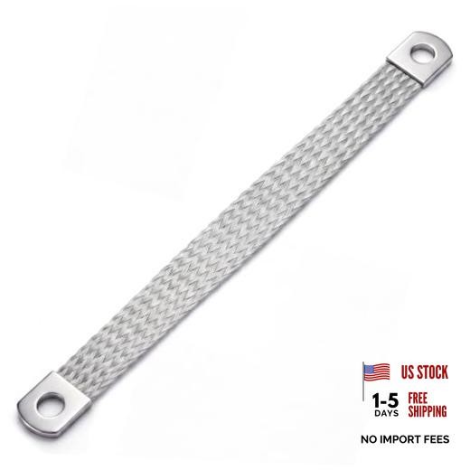 Set of 1 Braided Ground Straps for Braided Engines, 12″ 4 Gauge