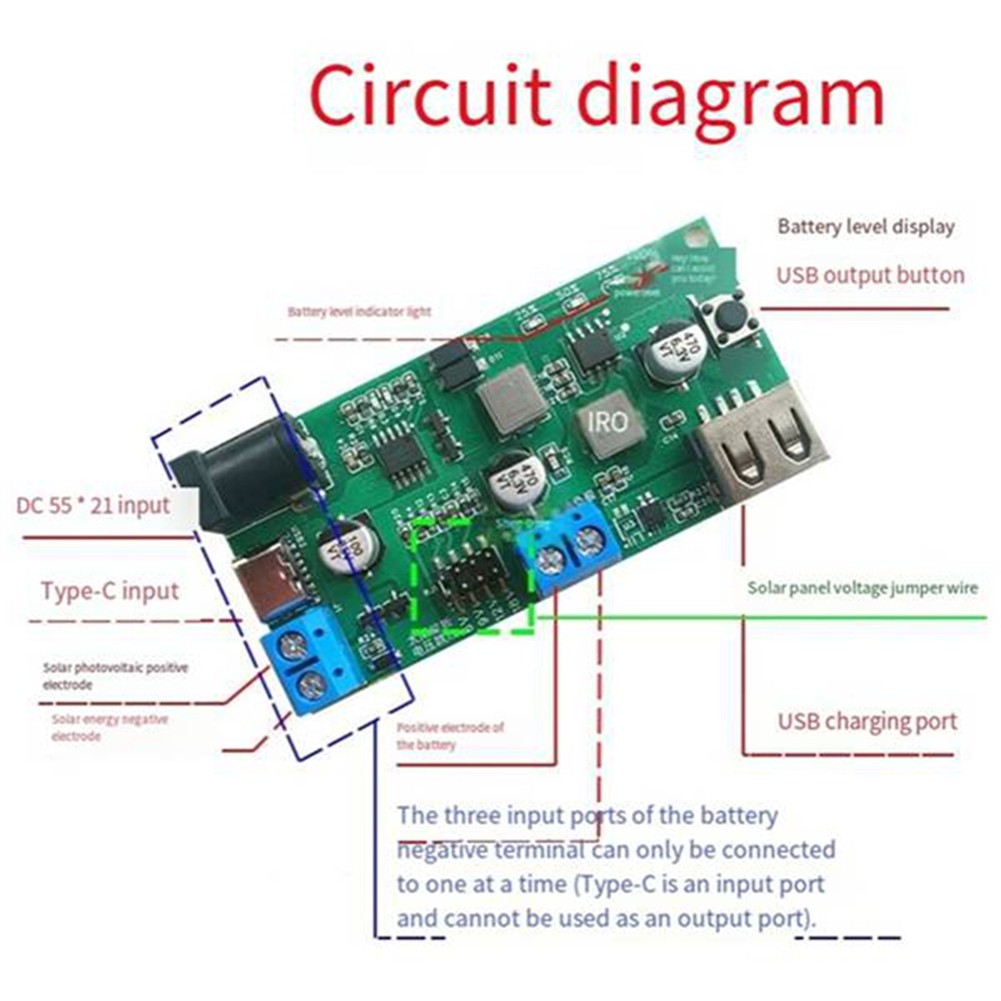 2.5A MPPT Solar Charging Controller Board Module with 5V/2.1A USB Output,5398