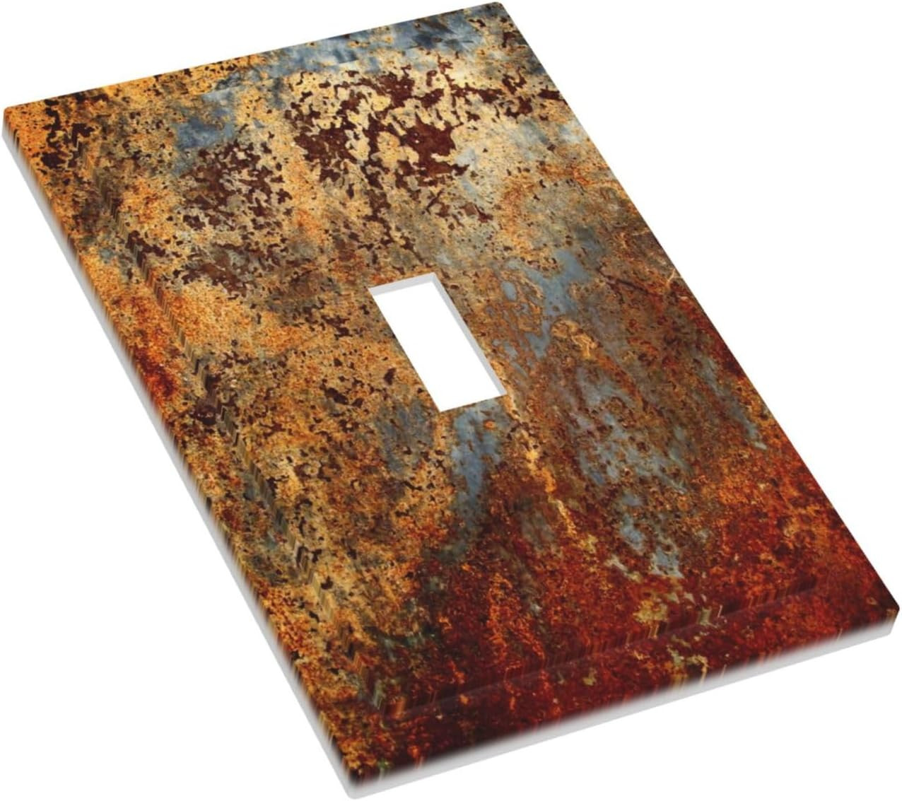 Burnt Red/Orange/Brown Rust Metal Rusty Decorative Single Toggle Light Switch