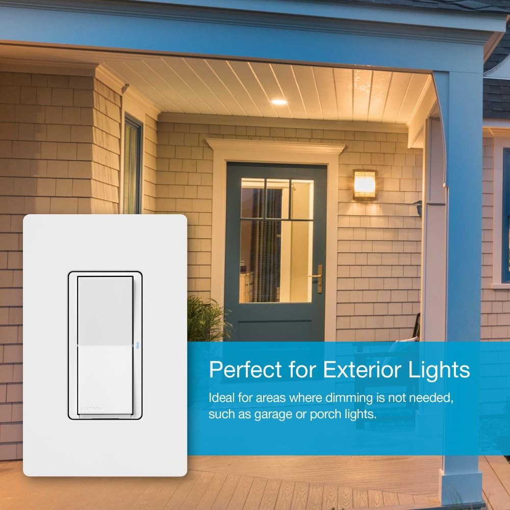 Lutron Claro Smart Light Switch for Caseta Lighting, for LED Lights, Fans, 5 …