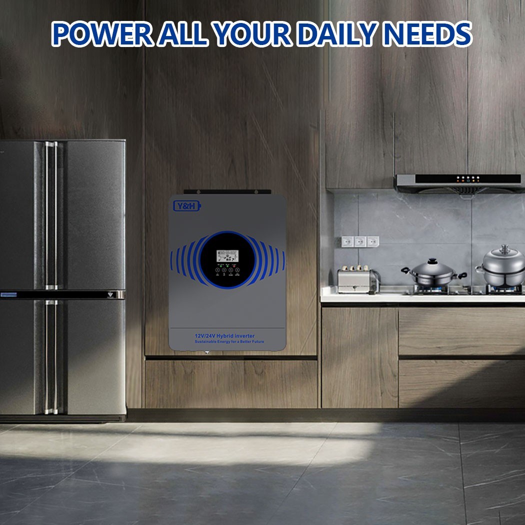 4.2KW 12/24V Solar Hybrid Inverter AC230V MPPT 100A Controller Max PV DC55V-500V