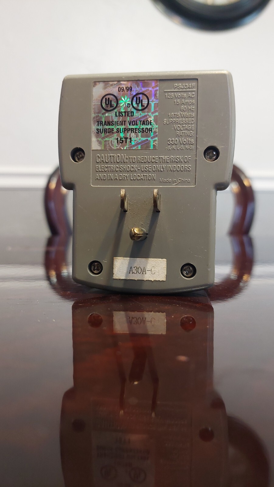 Stratitec PSJ34F 125 Volts AC 15 amp 60 Hz Phone Modem Outlet Surge Protector