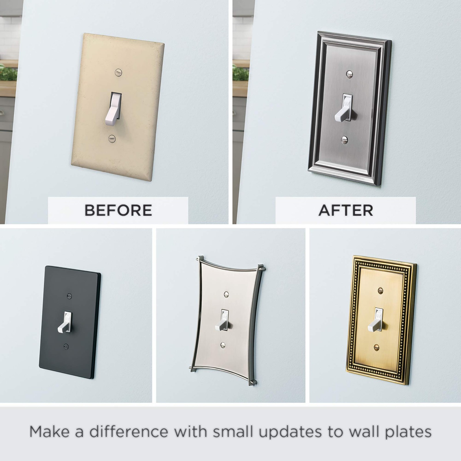 Matte Black Single Switch Wall Plate Traditional American Design Durable Zinc