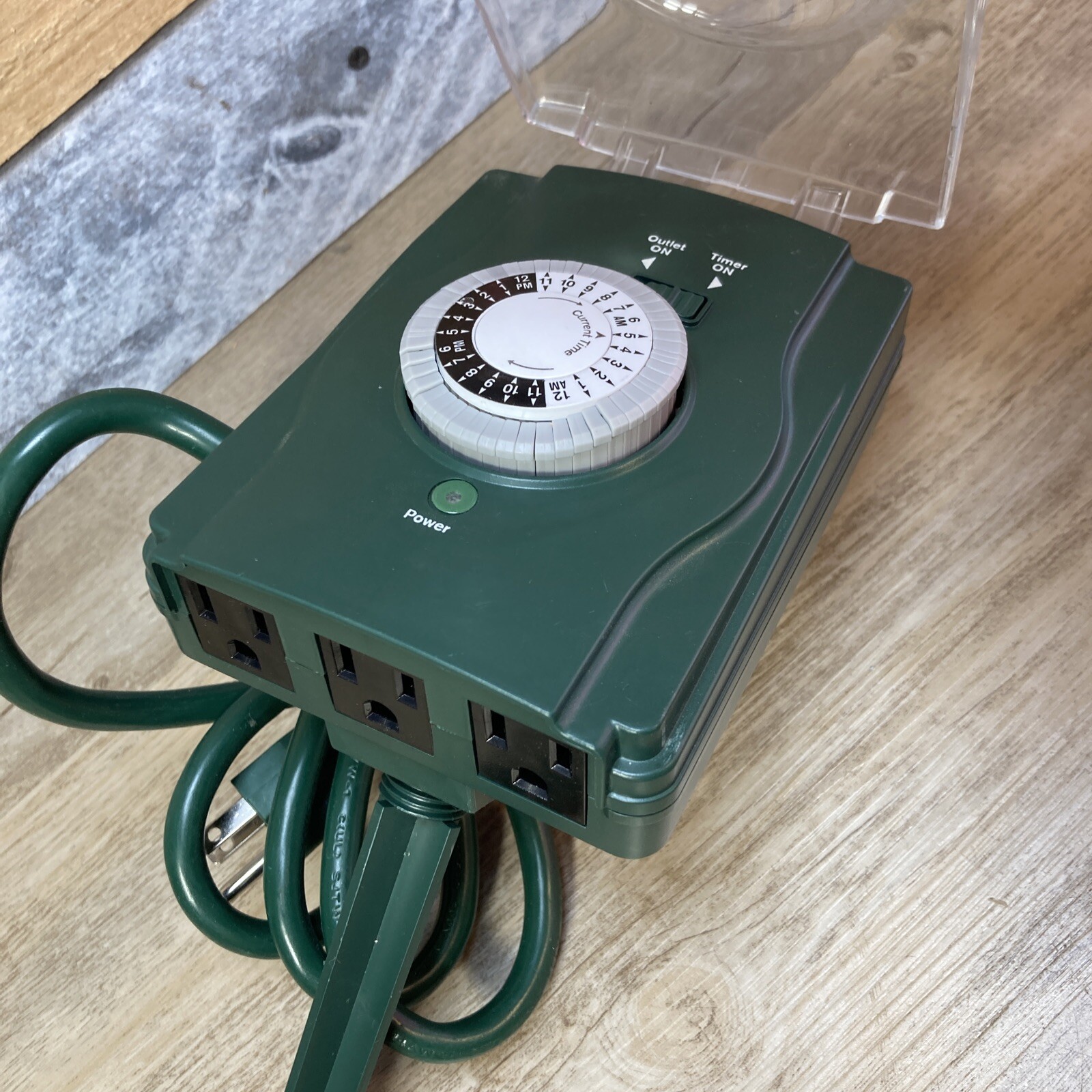 Outdoor Power Stake Timer 7 days Waterproof 6 Grounded Outlets Weatherproof