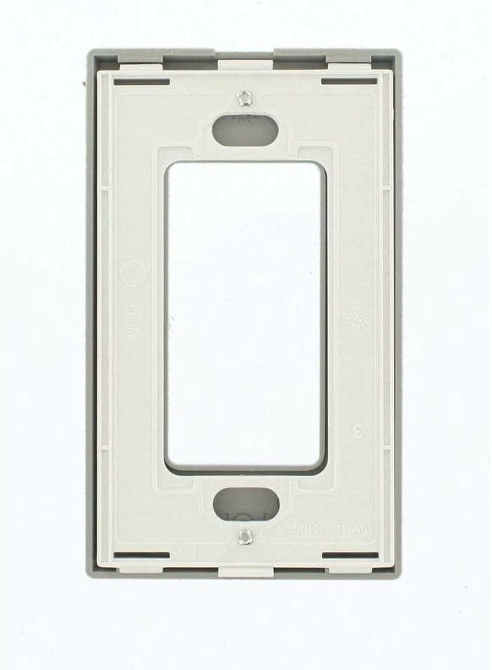 Contemporary 1-Gang Polycarbonate Screwless Wall Plate in Sophisticated Gray