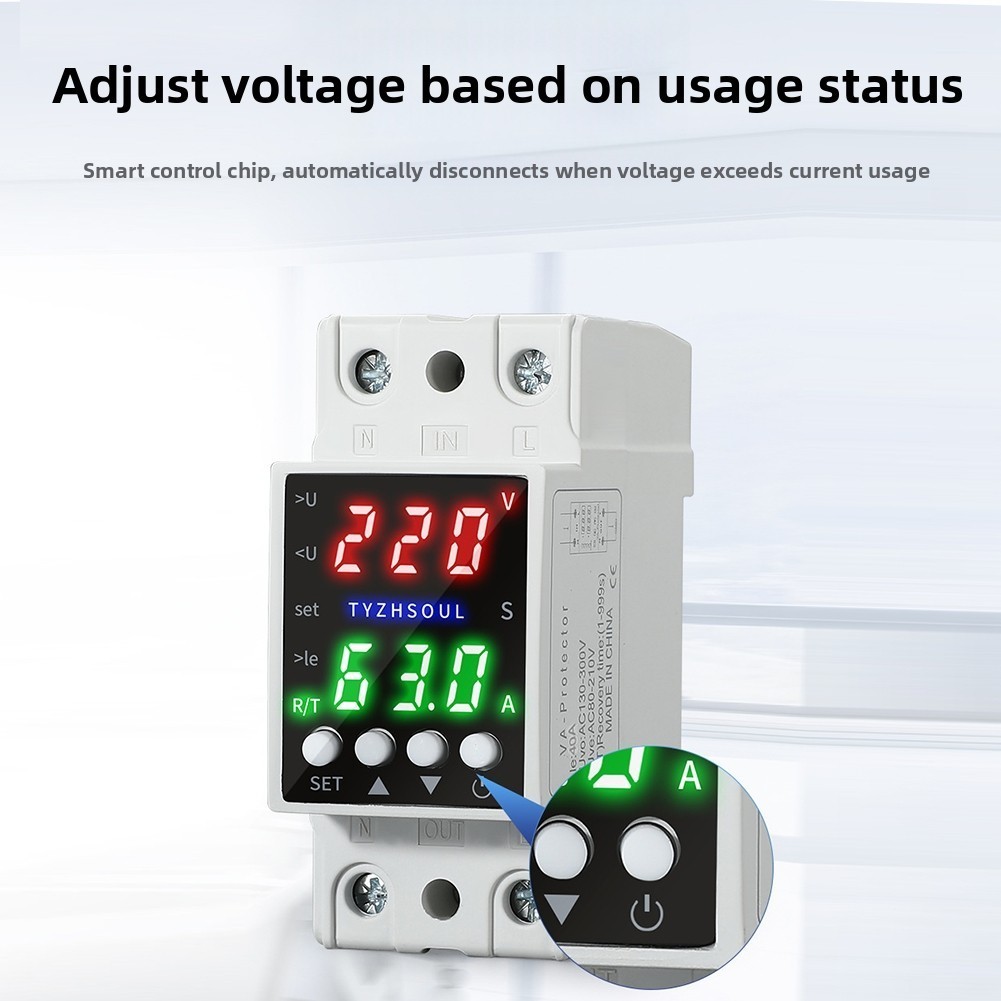 Smart Voltage Protector Device with Dual Display for Over Under Current Safety