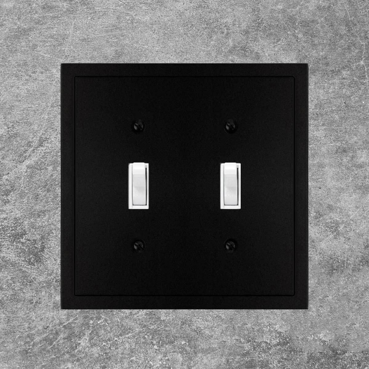 Modern Edge Decorative Wall Plate Switch Plate Outlet Cover, Durable Solid Zi…