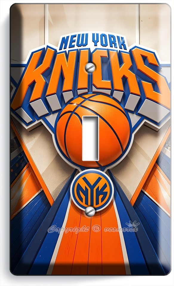 NYK NEW YORK KNICKS STADIUM BASKETBALL TEAM 1 GANG LIGHT SWITCH WALL PLATE DECOR