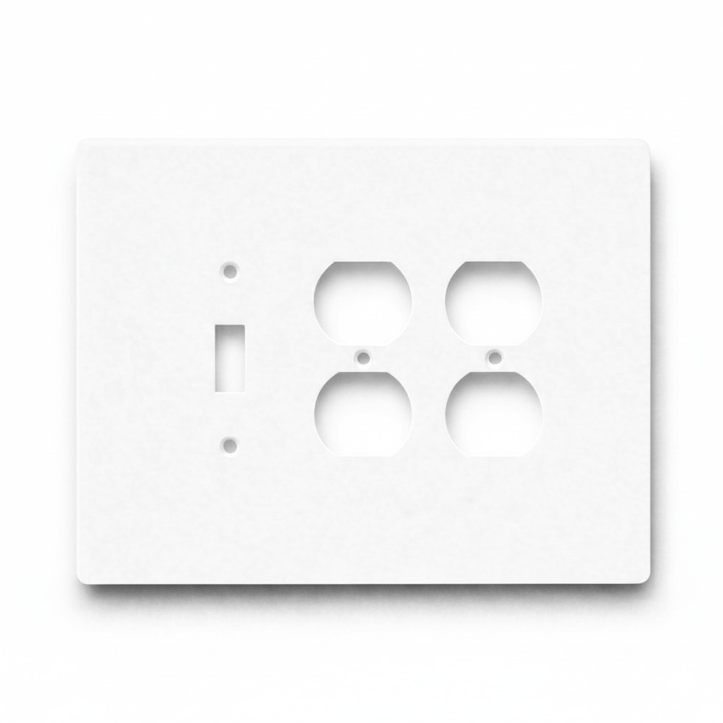 Oversize Combination Wall Plate Toggle Switch + Duplex Cover 6×8 Jumbo 3-Gang