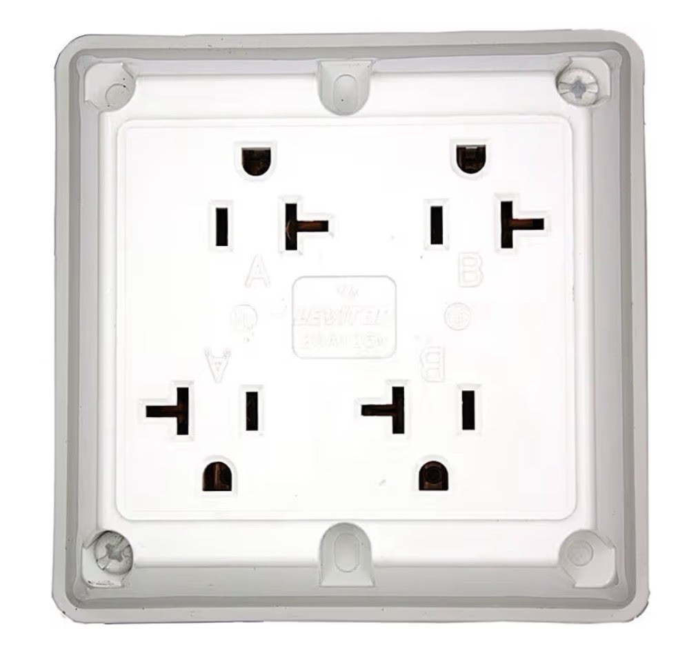 20 Amp, 125 Volt, Industrial Series Extra Heavy Duty Grade, 4-In-1 Receptacle…