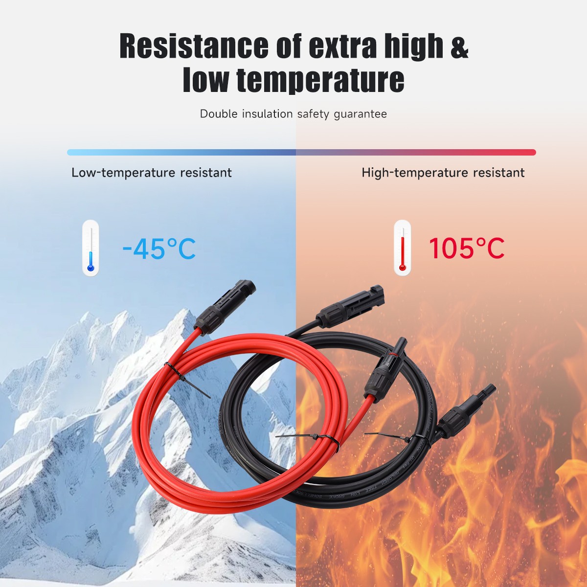 GEYA 10AWG PV Wire Solar Panel Y Branch Solar Panel Extension Cable Connectors