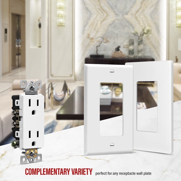 Outlet Decora Duplex Receptacle 15/20 Amp 125 Volt Tamper Resistant White 10pack