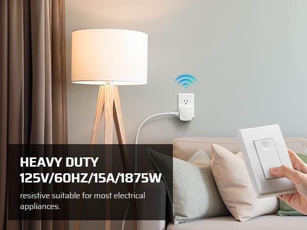 DEWENWILS Wireless Remote Outlet Wall Switch Outlet 1 Outlet and 2 Remotes