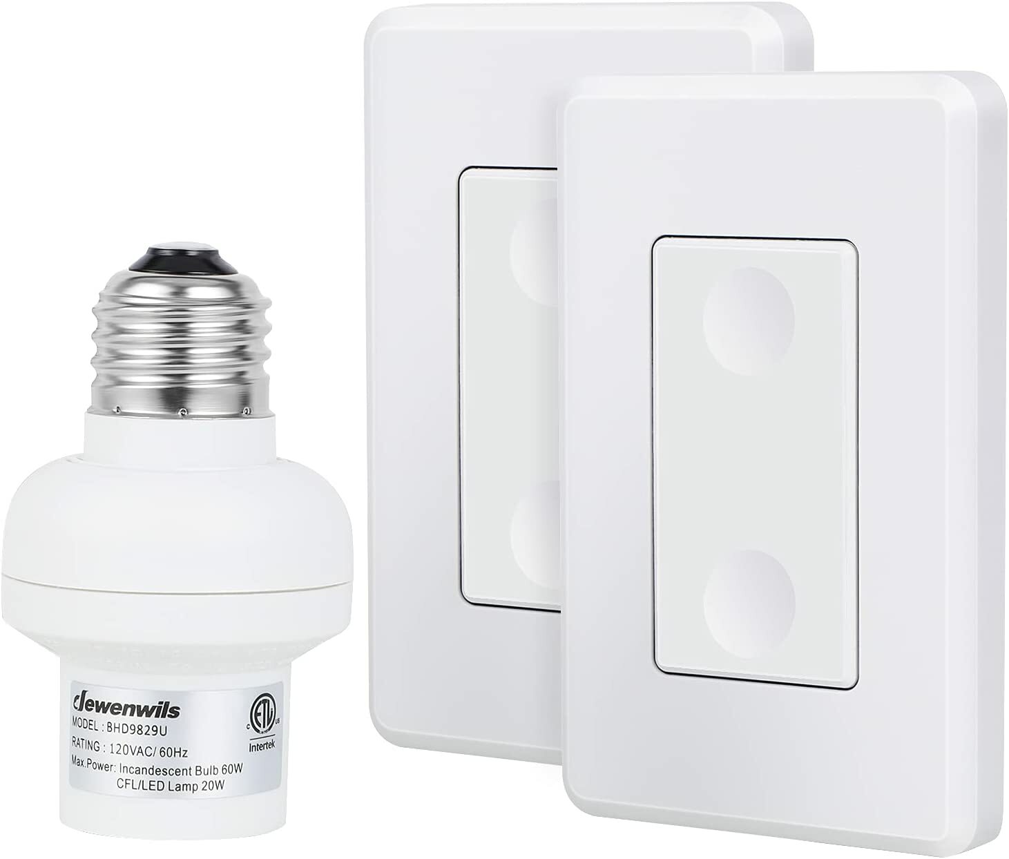 DEWENWILS Remote Control Light Socket Wireless Light Switch for Light Fixtures