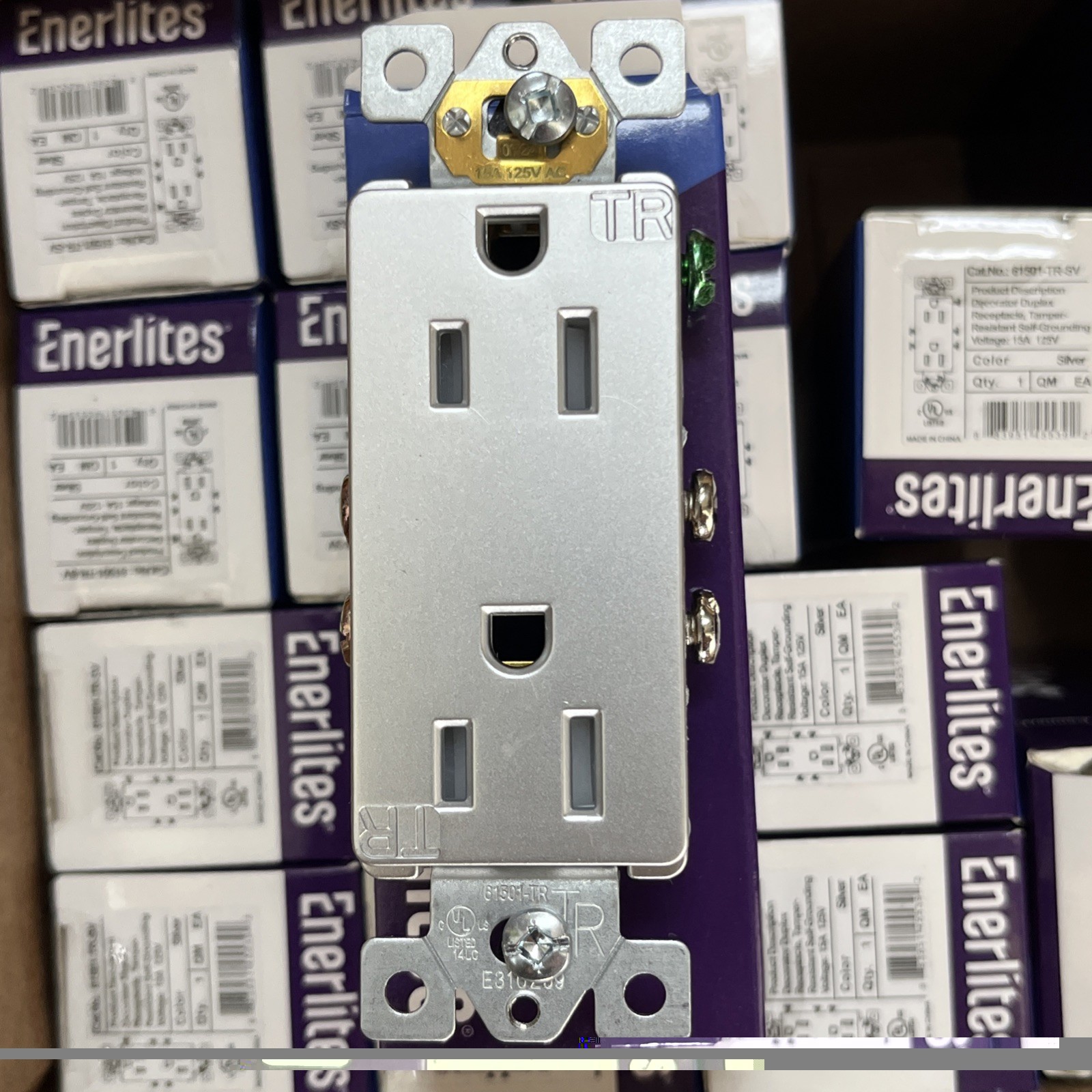 ENERLITES, Silver Elite Series Outlet Child Safe Tamper-Resistant (19pk)