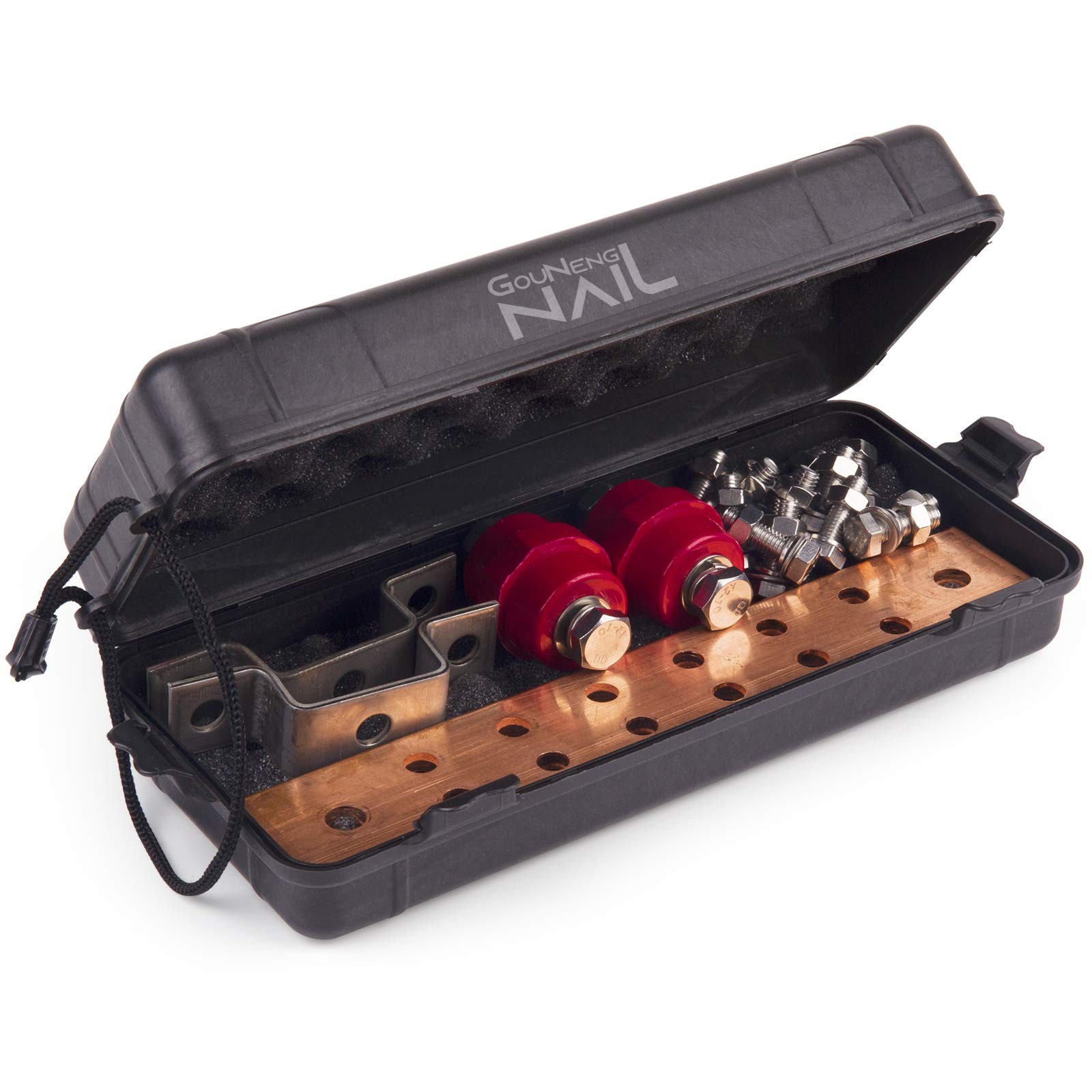Gounengnail-Wall Mounted Copper Ground Bar Kit .25 X 2 X 10 Bus Bar 5/16 X 12