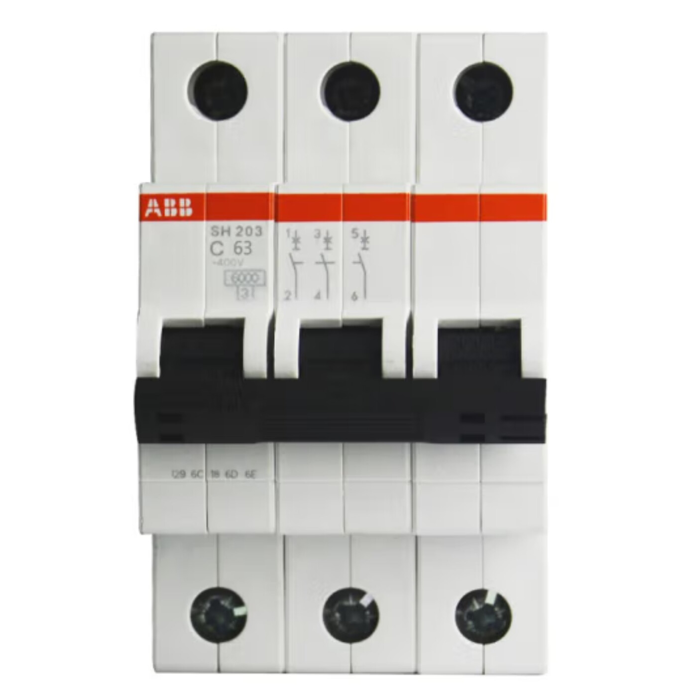 ABB Miniature Circuit Breaker 3 pole 3P C Type 16 20 25 32 40 50 63 Amp 6KA MCB