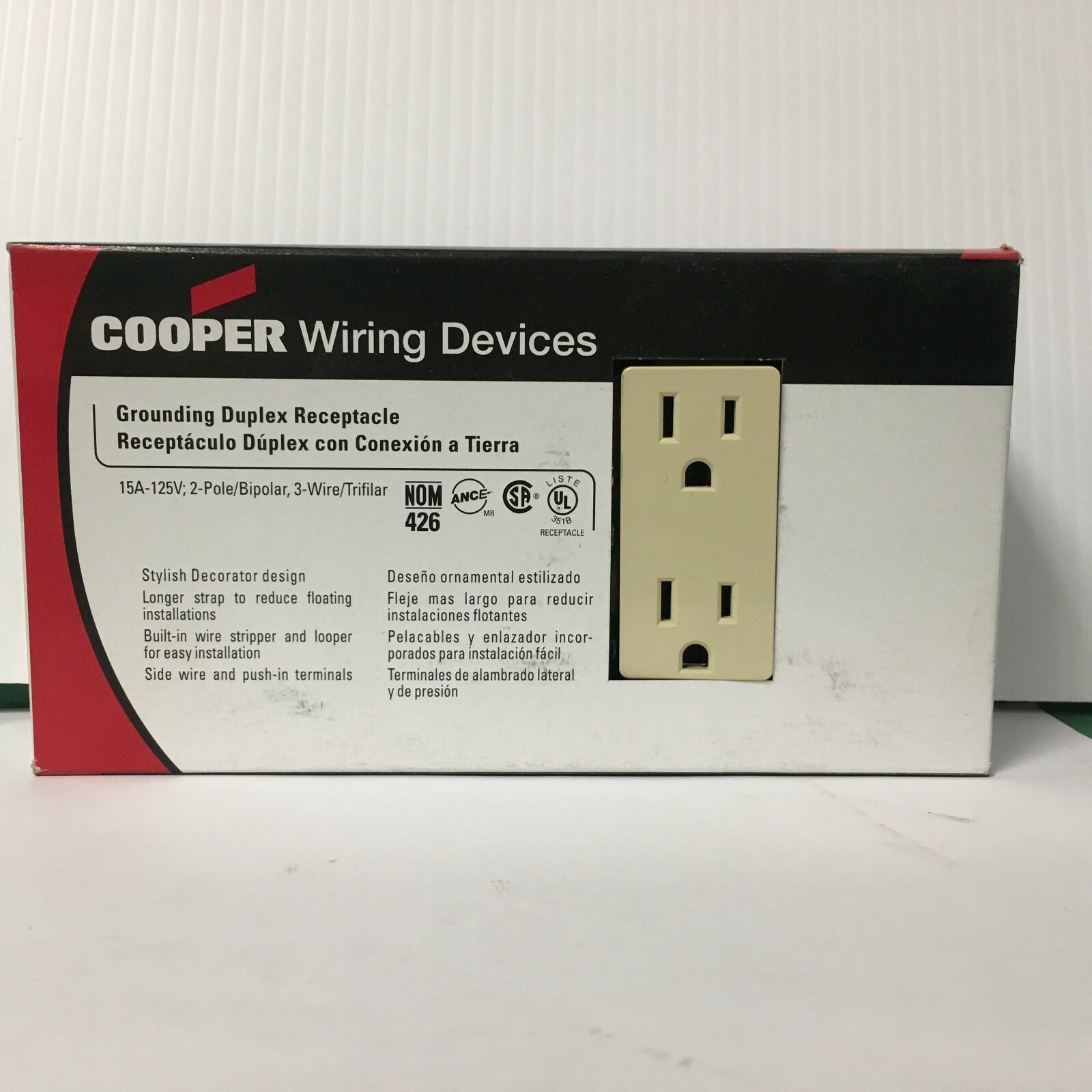 10-Pack Cooper 1107V Ivory Decorator Receptacle Duplex Outlets NEMA 5-15R 15A 12