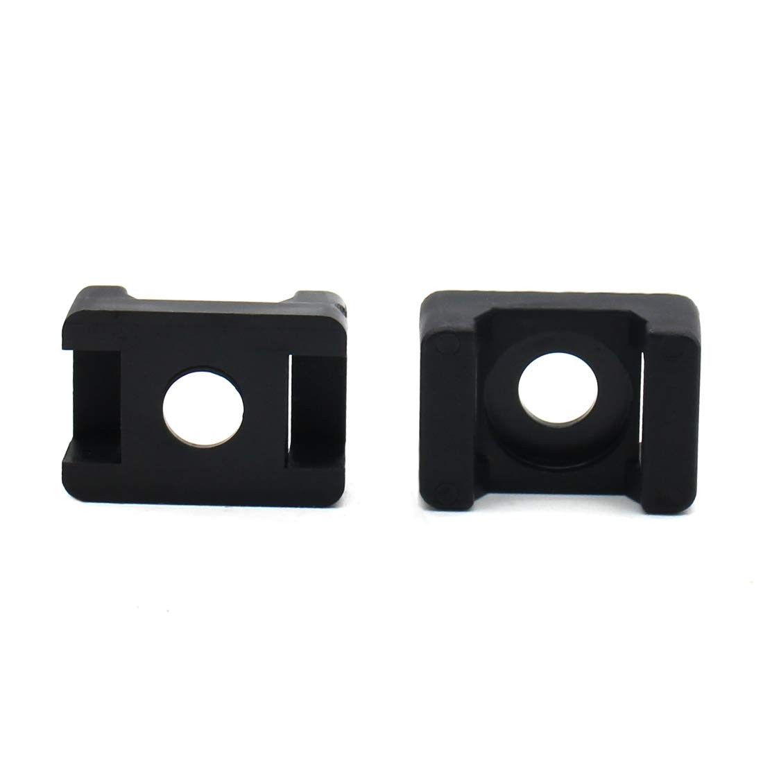 100Pcs Cable Tie Mount Base, 9mm Black(100 of Pack), Pack)