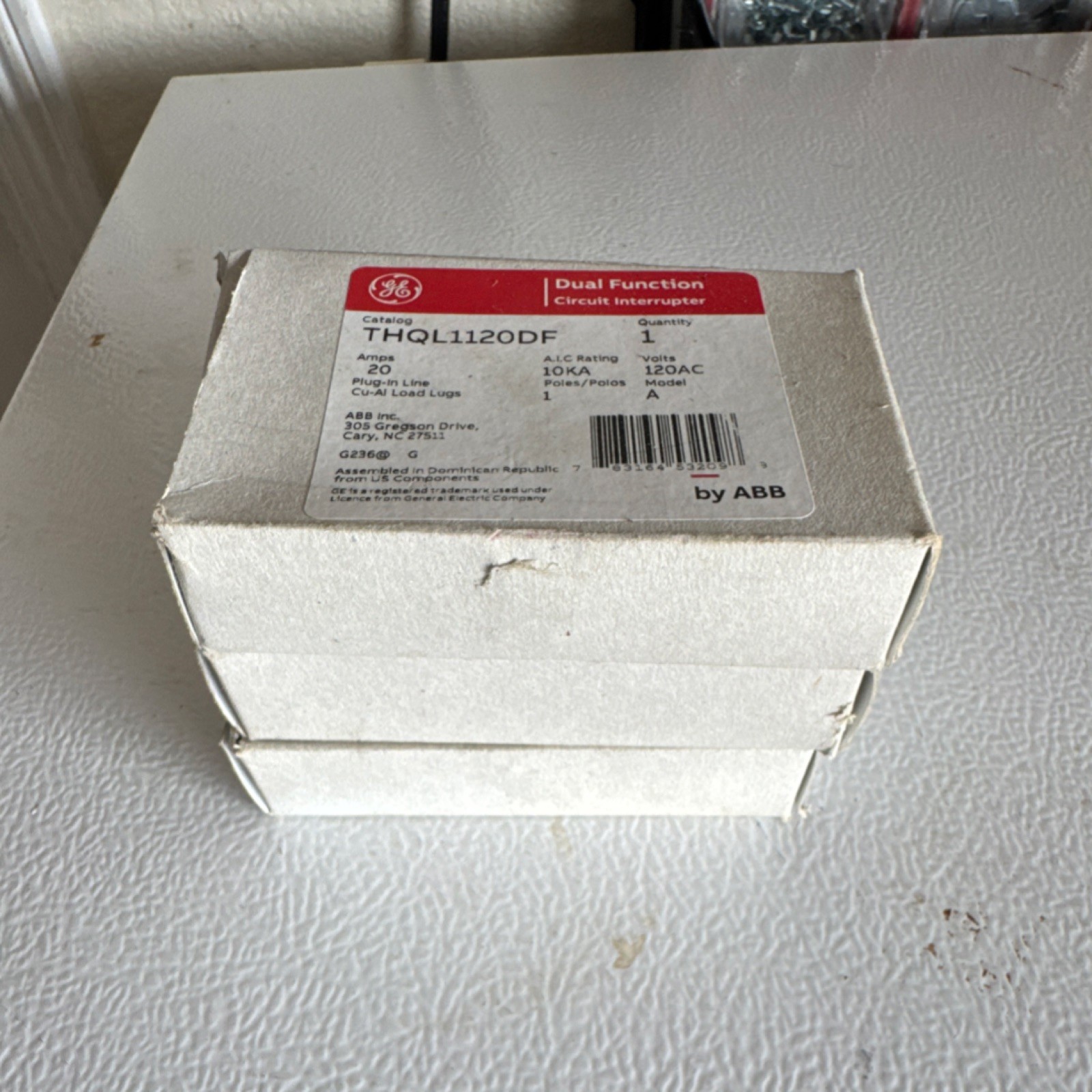 GE Dual Function Circuit Interrupter THQL1120DF 20A 120V Plug-In Branch Circuit