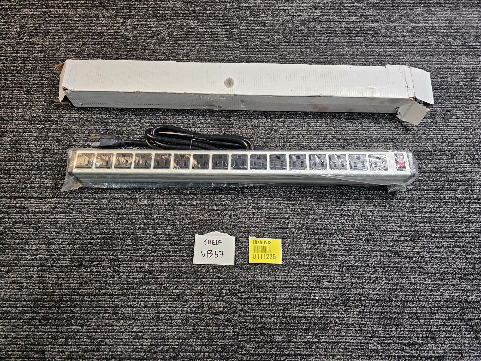 Industrial Strength Mountable Power Strip with 16 Outlets & Overload Protection