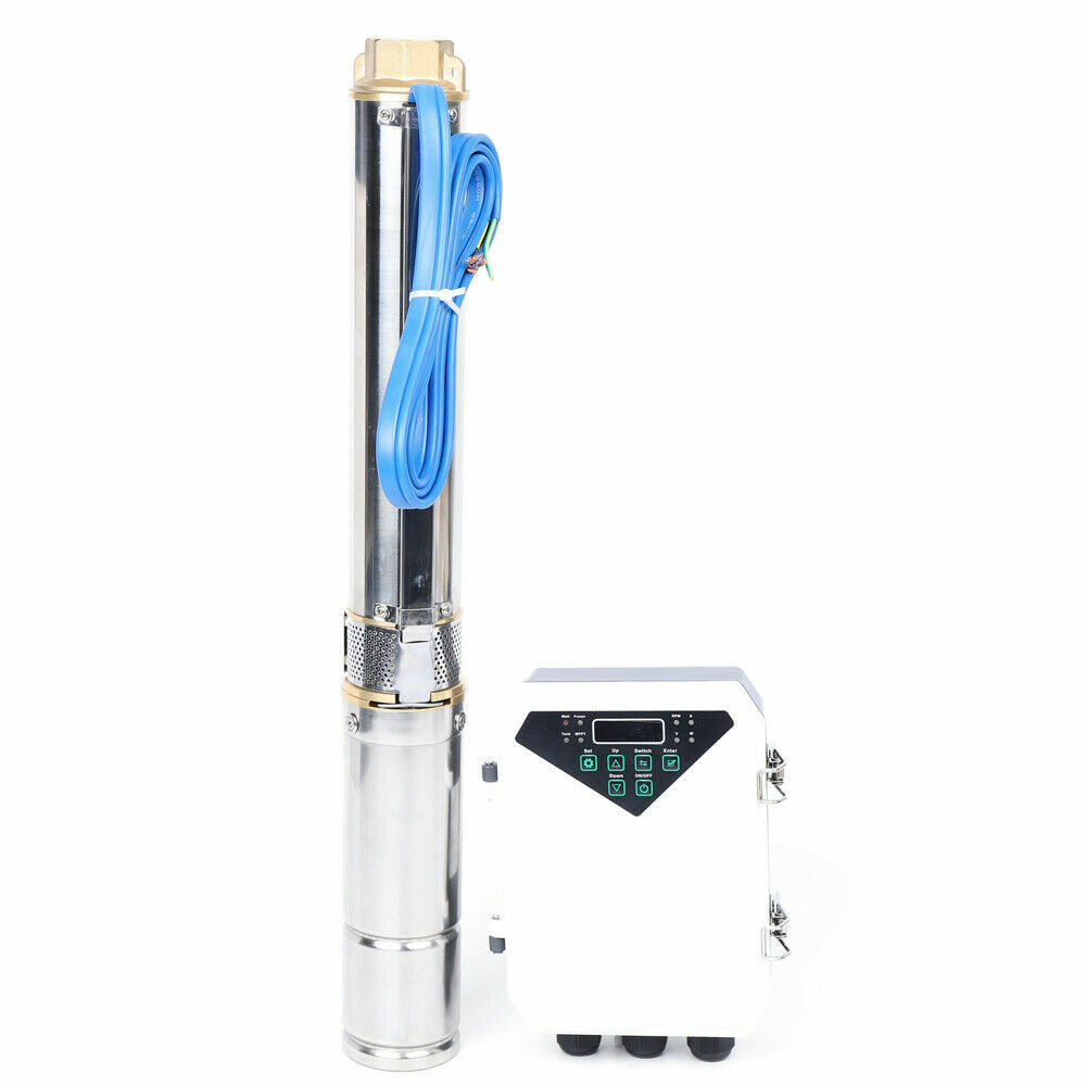 3″ DC 48V Solar Water Pump Submersible Deep Bore Well Pump & MPPT Controller